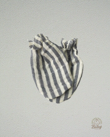 Lastikli Müslin Bebek Eldiven Mavi