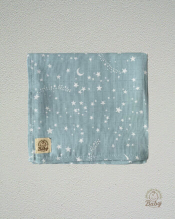 Müslin Bebek Örtüsü OEKO-TEX Sertifikalı 80x90cm - Bebe Mavisi